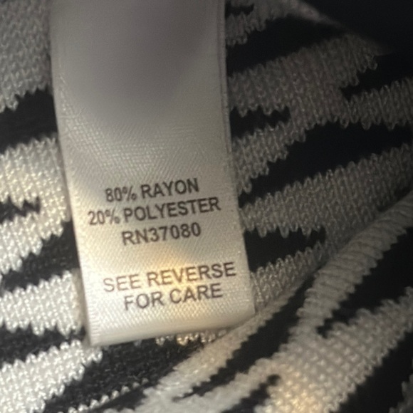 Cato Black and White Patterned Women's Pencil Skirt - Picture 4 of 4